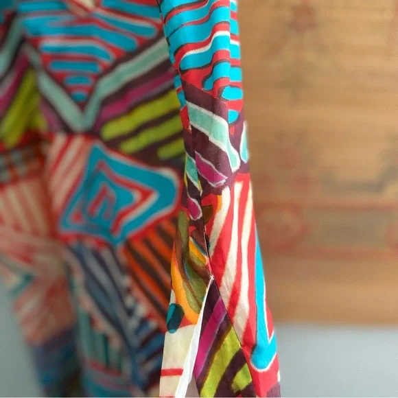 J. Crew Collection Geo Brushstroke Cotton Multi-color Sundress - Picture 5 of 6